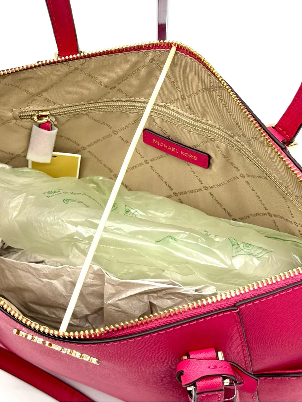 Michael Kors Large Charlotte Tote Bag Electric Pink